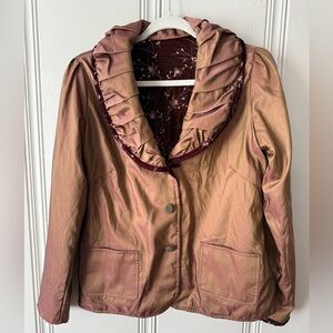 Mycra Pac One ✨VINTAGE✨ Designer Reversible Crushed Velvet Jacket w/ embroidery